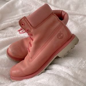 Timberland Dark Pink Nubuck Women’s Size 10M Boots